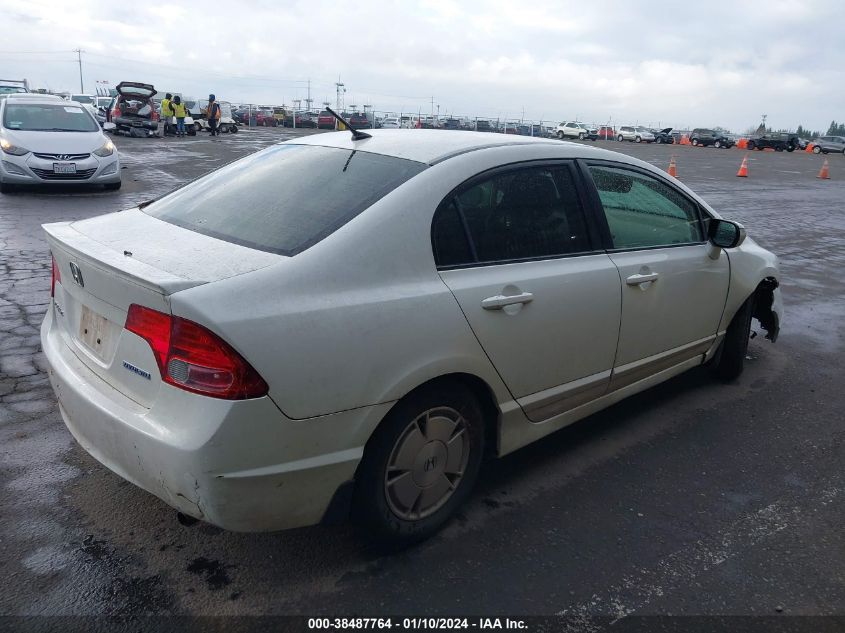 2008 Honda Civic Hybrid VIN: JHMFA362X8S024595 Lot: 38487764