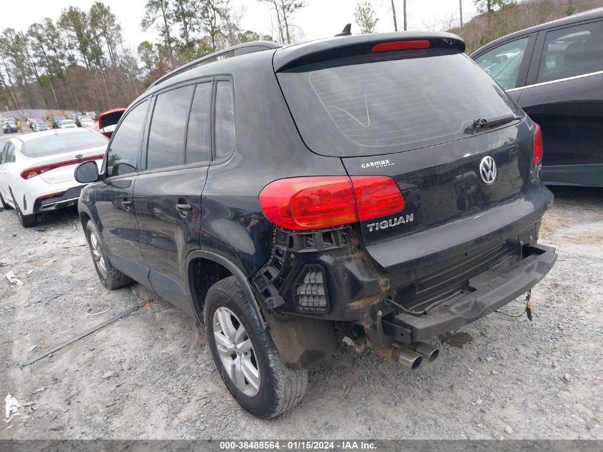 2017 Volkswagen Tiguan 2.0T S VIN: WVGAV7AX5HK000842 Lot: 38488564