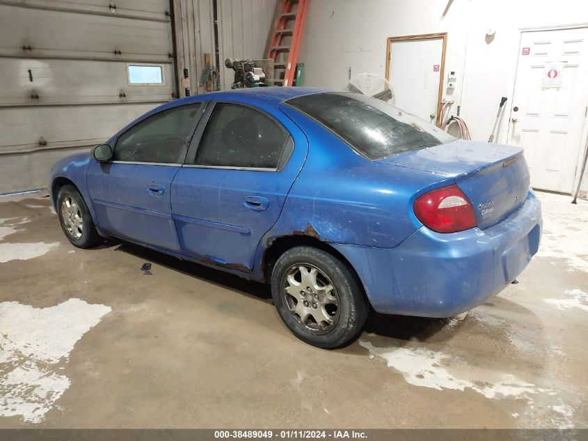 2005 Dodge Neon Sxt VIN: 1B3ES56C75D252702 Lot: 38489049