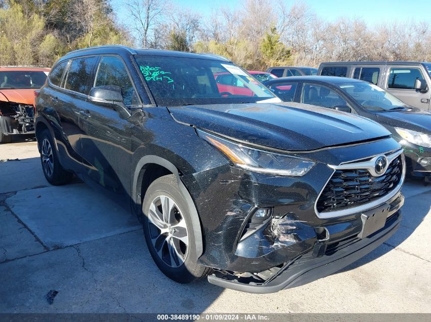 2021 Toyota Highlander Xle VIN: 5TDGZRAH0MS070324 Lot: 38489190