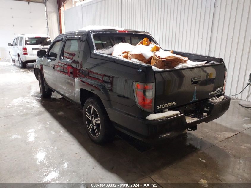 2014 Honda Ridgeline Sport VIN: 5FPYK1F72EB011489 Lot: 38489832