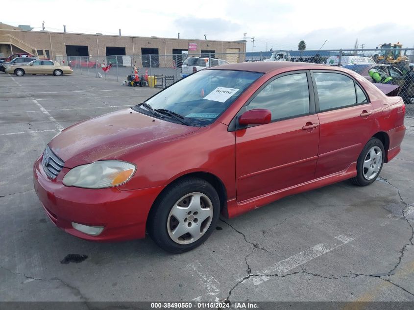 2003 Toyota Corolla S VIN: 1NXBR32E43Z172551 Lot: 38490550