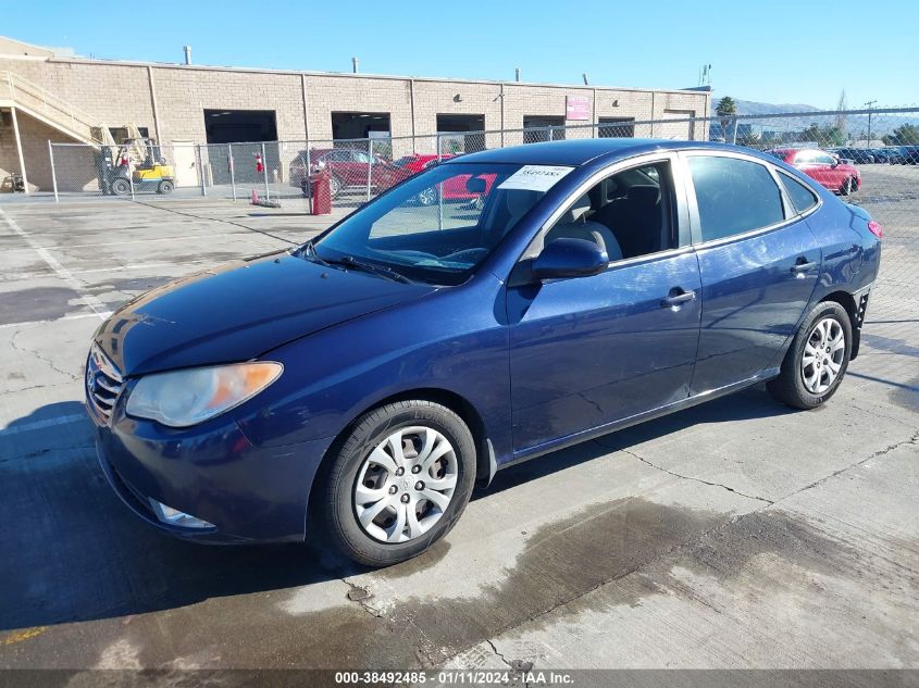 2010 Hyundai Elantra Gls VIN: KMHDU4AD2AU968458 Lot: 38492485