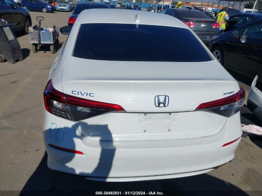 2022 Honda Civic Sport VIN: 2HGFE2F52NH525835 Lot: 38492931