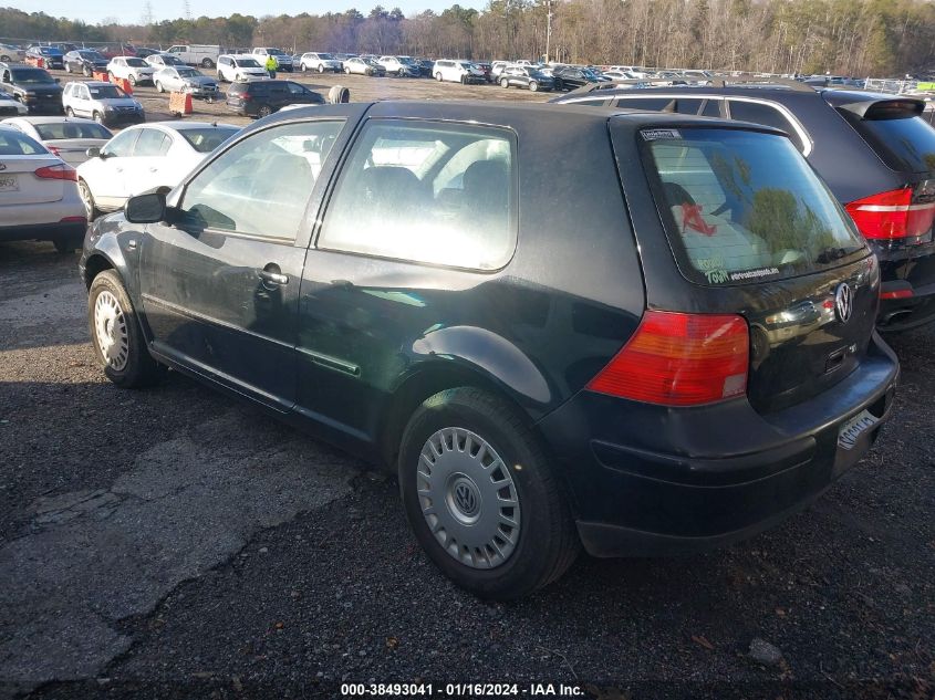 2002 Volkswagen Golf Gl VIN: 9BWBK61J624054000 Lot: 38493041