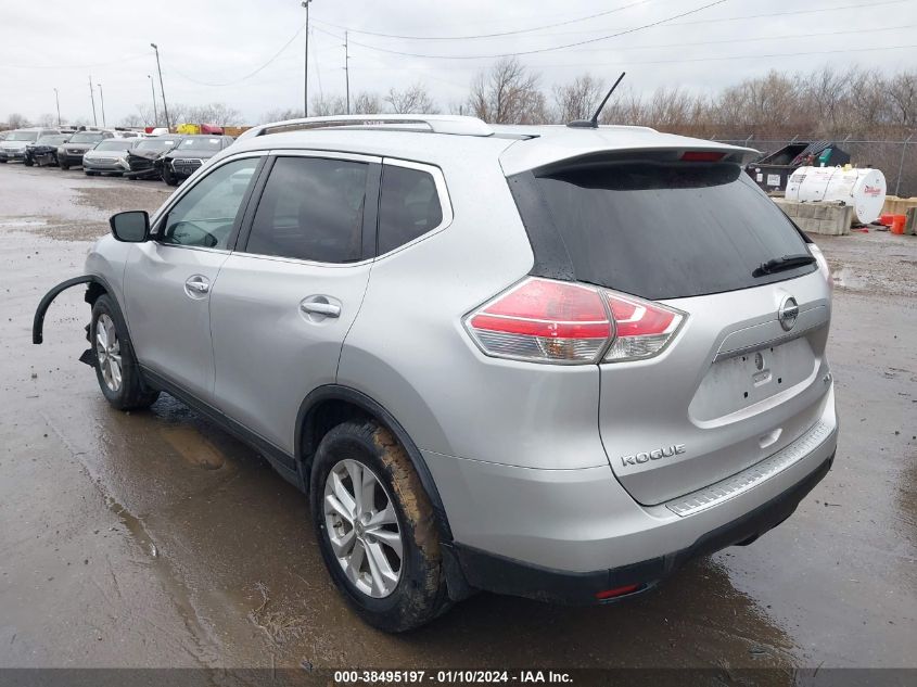 2015 Nissan Rogue Sv VIN: KNMAT2MV7FP540863 Lot: 38495197