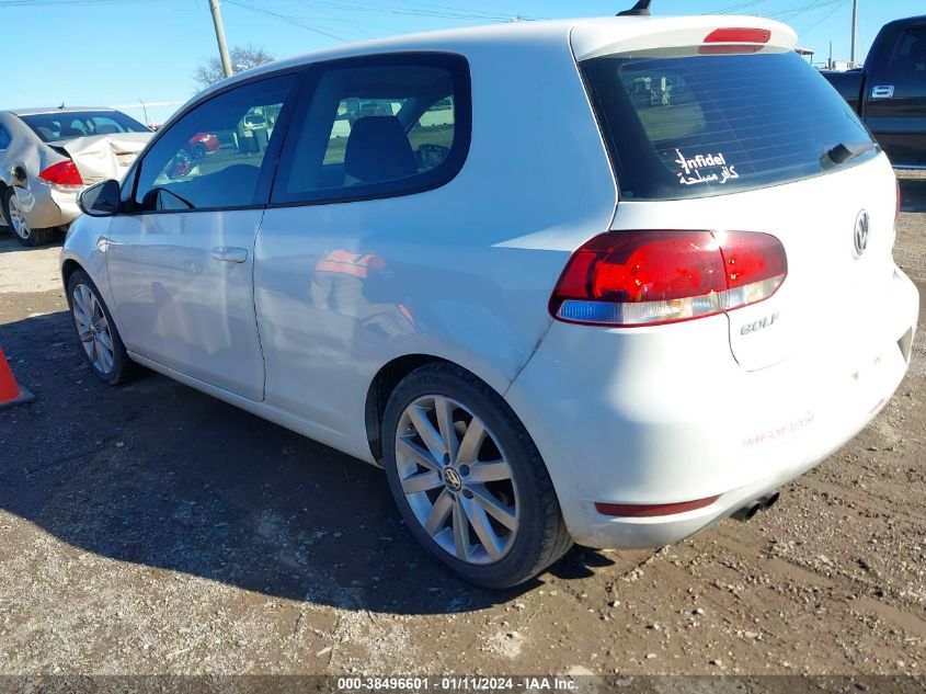 2011 Volkswagen Golf Tdi 2-Door VIN: WVWBM7AJ3BW181768 Lot: 38496601