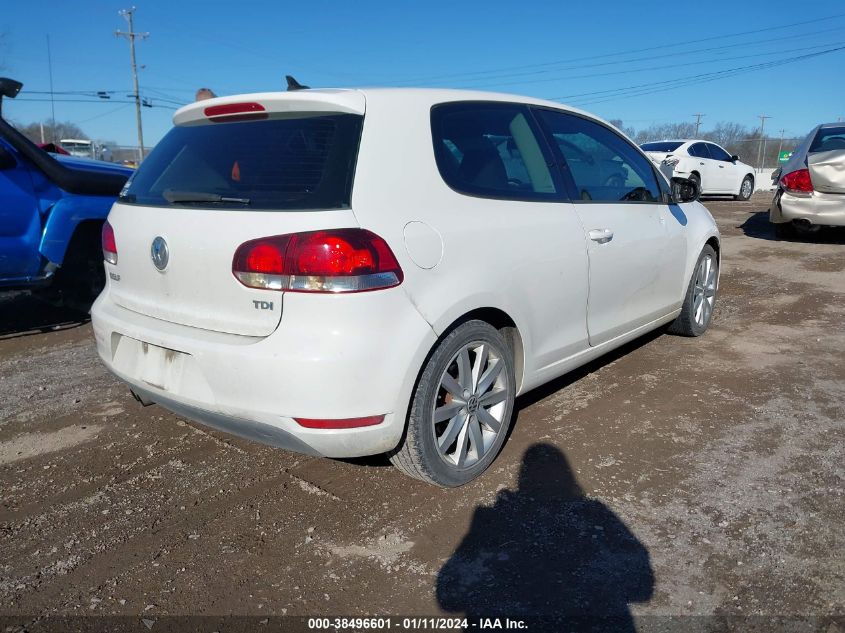 2011 Volkswagen Golf Tdi 2-Door VIN: WVWBM7AJ3BW181768 Lot: 38496601