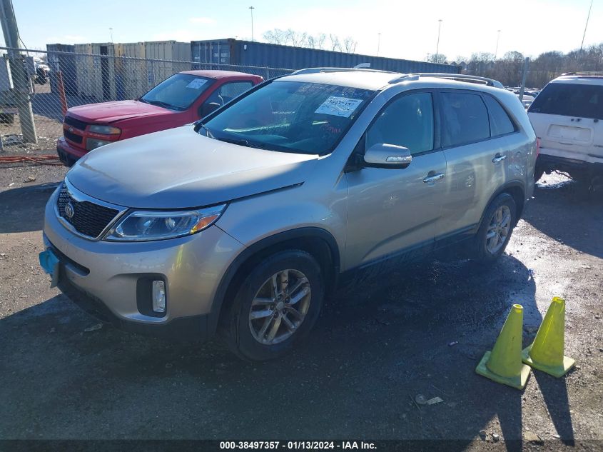 2014 Kia Sorento Lx VIN: 5XYKT4A66EG467337 Lot: 38497357