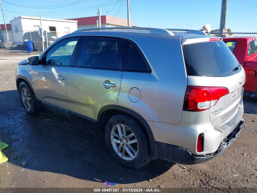 2014 Kia Sorento Lx VIN: 5XYKT4A66EG467337 Lot: 38497357