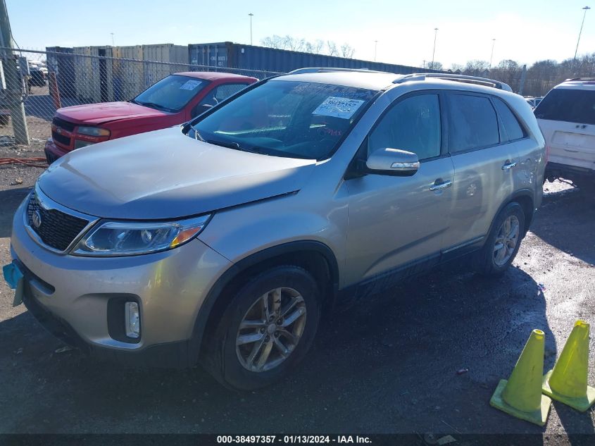 2014 Kia Sorento Lx VIN: 5XYKT4A66EG467337 Lot: 38497357