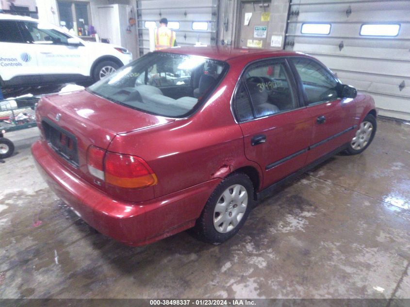 1998 Honda Civic Lx VIN: 1HGEJ6676WL030493 Lot: 38498337