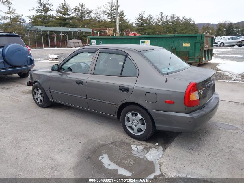 2002 Hyundai Accent Gl VIN: KMHCG45C62U285720 Lot: 38498921