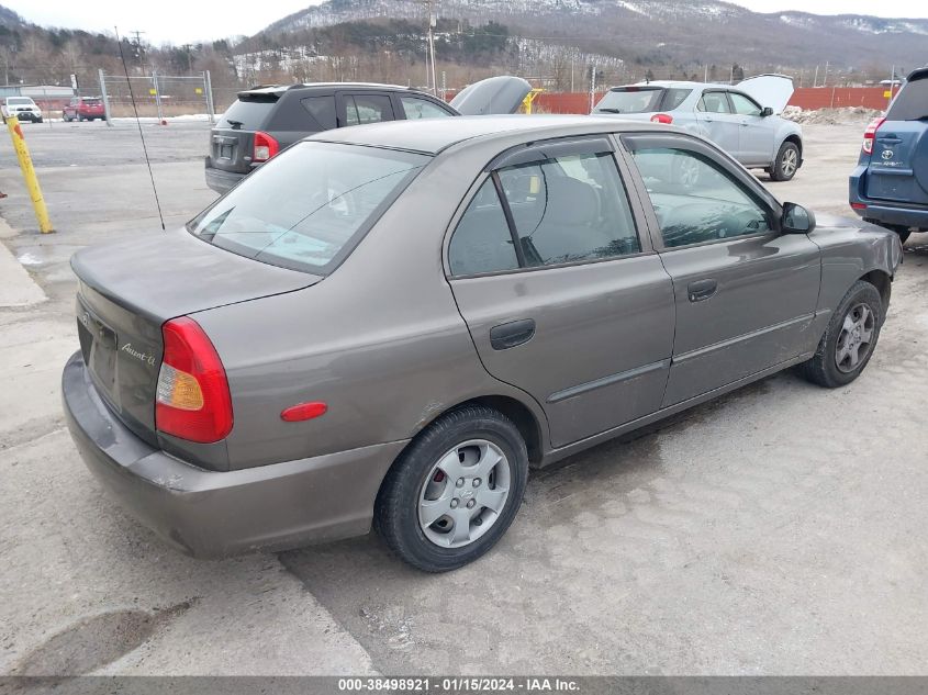 2002 Hyundai Accent Gl VIN: KMHCG45C62U285720 Lot: 38498921