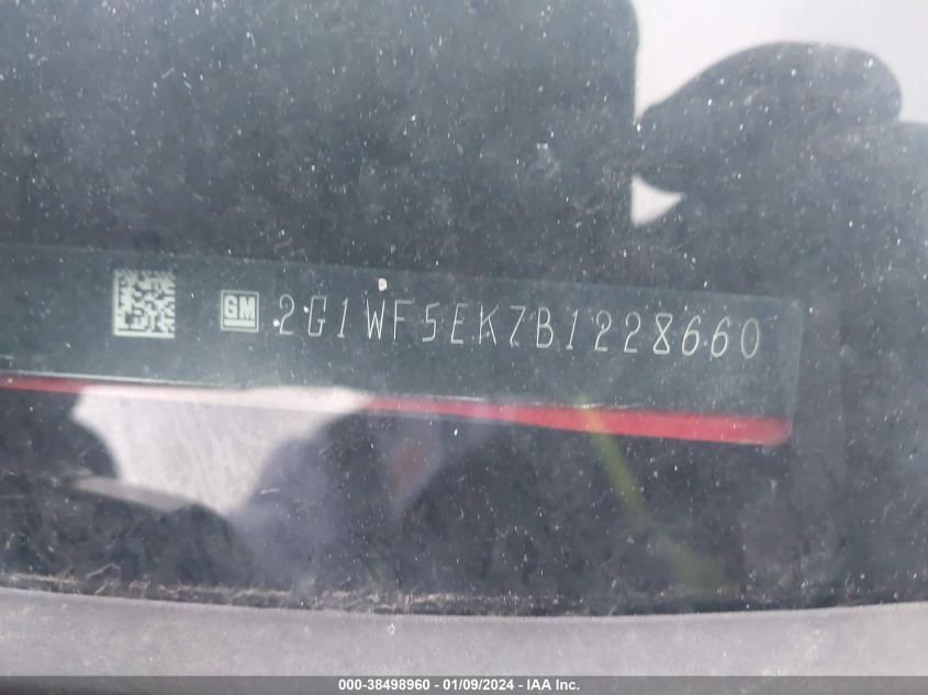 2G1WF5EK7B1228660 2011 Chevrolet Impala Ls