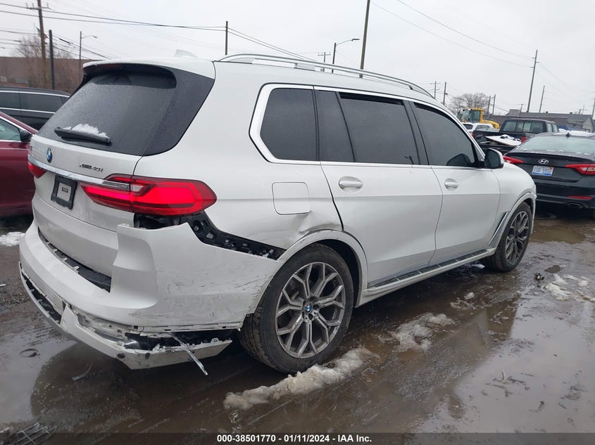 2021 BMW X7 xDrive40I VIN: 5UXCW2C03M9E83280 Lot: 38501770