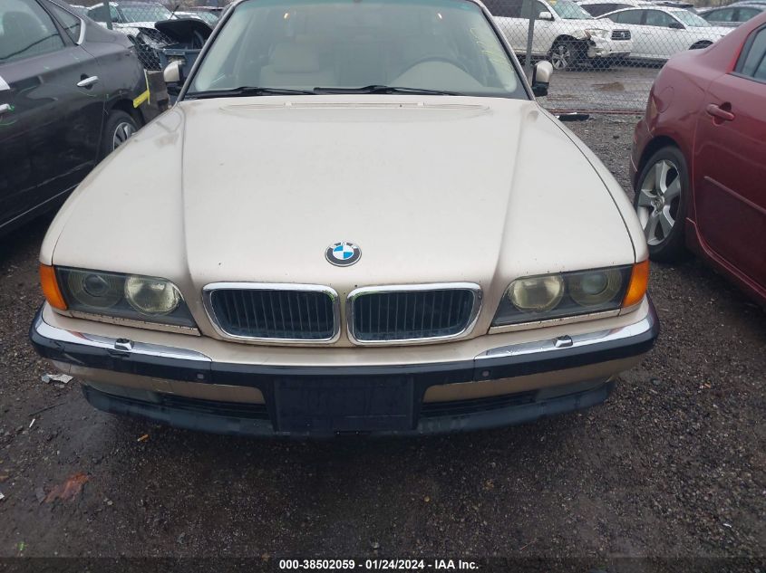 1998 BMW 740Il VIN: WBAGJ8321WDM21067 Lot: 38502059