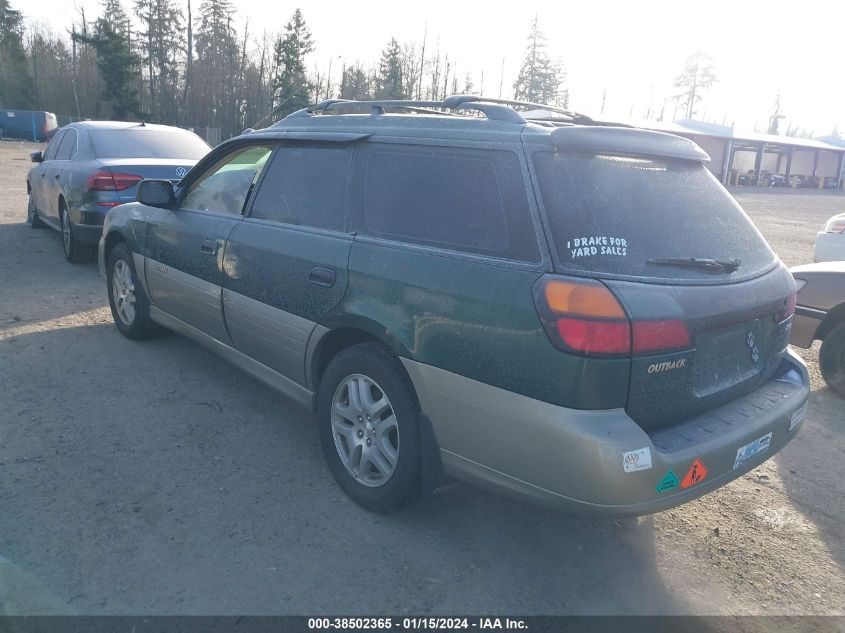 2000 Subaru Outback VIN: 4S3BH6658Y7617060 Lot: 38502365