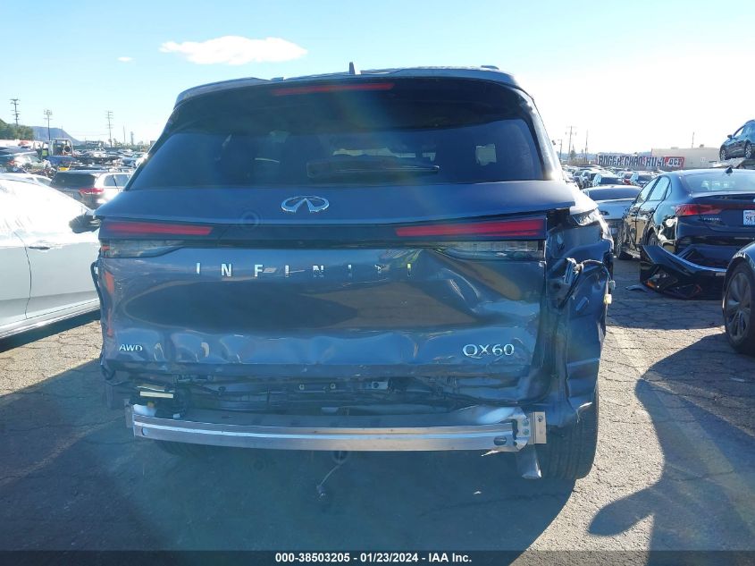 2022 Infiniti Qx60 Sensory Awd VIN: 5N1DL1GS7NC343167 Lot: 38503205