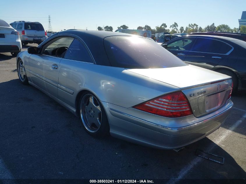 2003 Mercedes-Benz Cl-Class 5.0L VIN: WDBPJ75J63A036438 Lot: 38503241