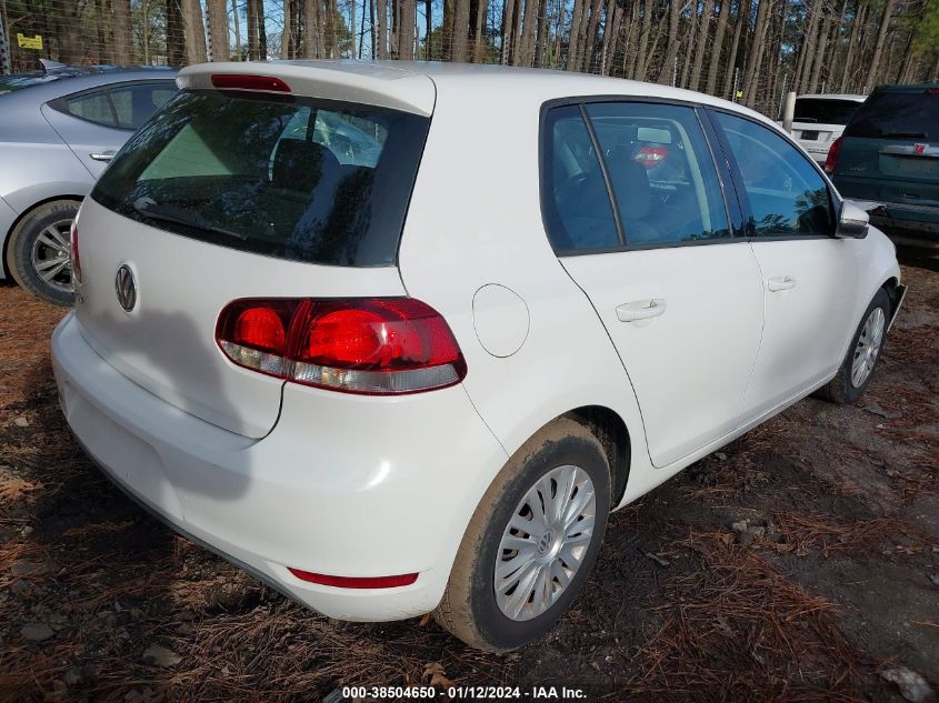 2012 Volkswagen Golf 2.5L 4-Door VIN: WVWDB7AJ4CW150285 Lot: 38504650