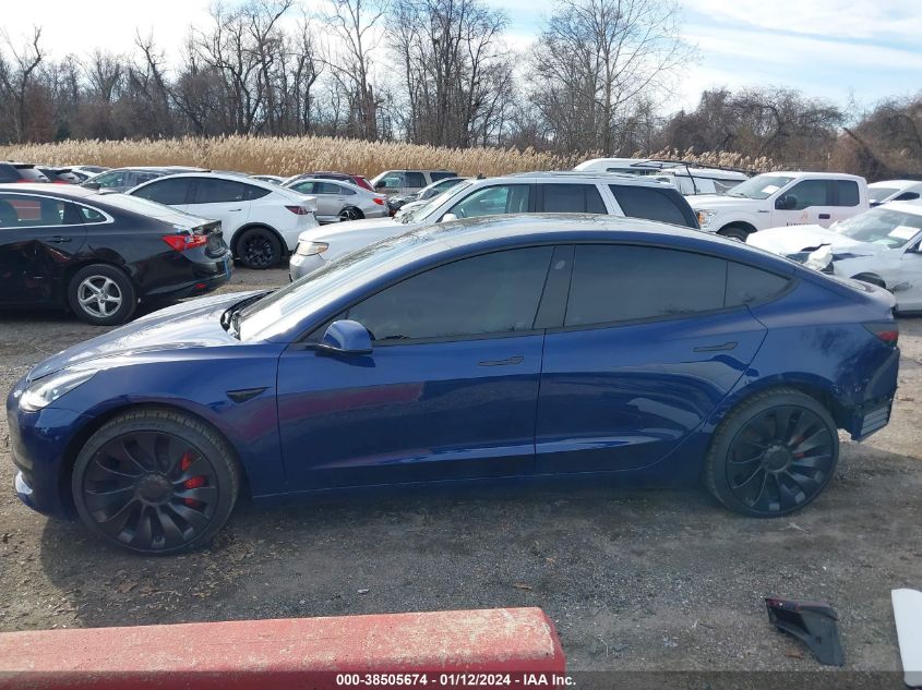 2023 Tesla Model 3 Performance Dual Motor All-Wheel Drive VIN: 5YJ3E1EC9PF420827 Lot: 38505674