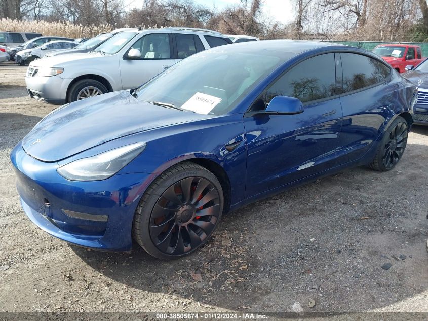 2023 Tesla Model 3 Performance Dual Motor All-Wheel Drive VIN: 5YJ3E1EC9PF420827 Lot: 38505674