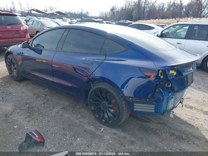 2023 Tesla Model 3 Performance Dual Motor All-Wheel Drive VIN: 5YJ3E1EC9PF420827 Lot: 38505674