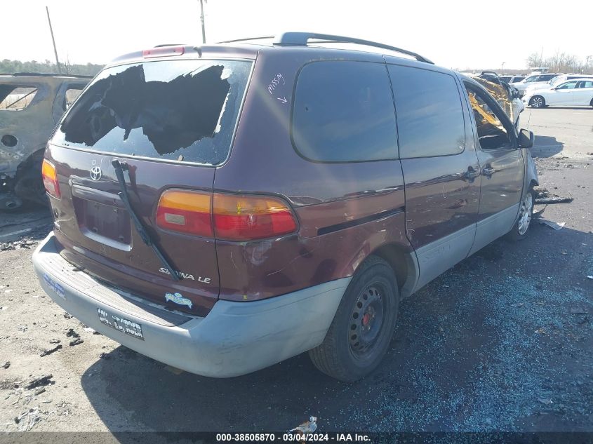 2000 Toyota Sienna Le VIN: 4T3ZF13C3YU277931 Lot: 38505870