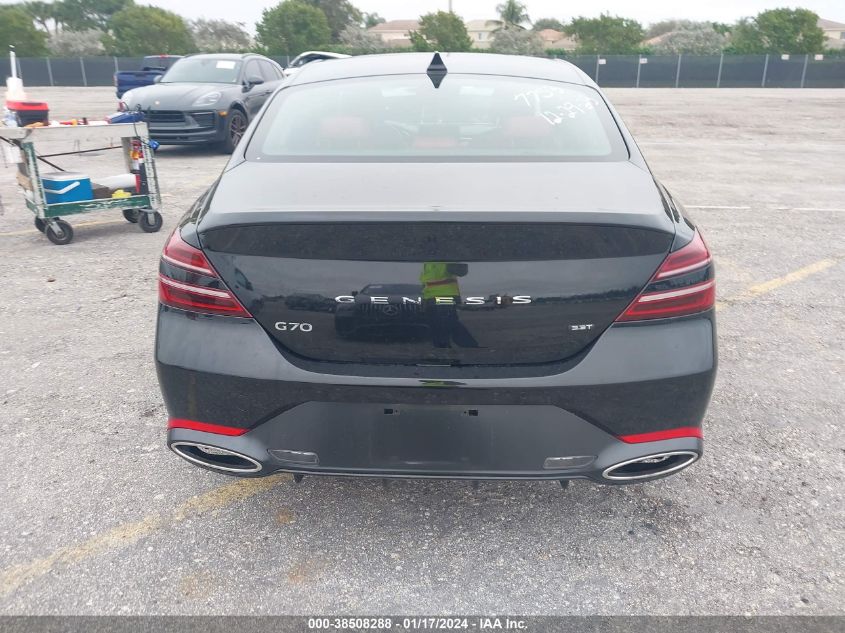 KMTG54TE9PU127753 2023 Genesis G70 3.3T Rwd