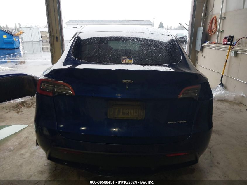 2021 Tesla Model Y Long Range Dual Motor All-Wheel Drive VIN: 5YJYGAEE9MF255441 Lot: 38508451