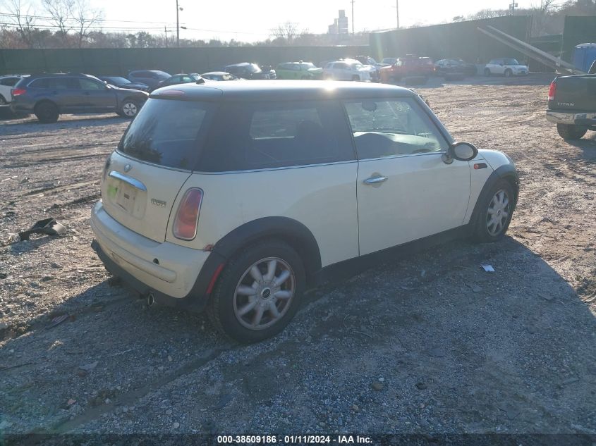 2004 Mini Cooper VIN: WMWRC33414TJ60856 Lot: 38509186