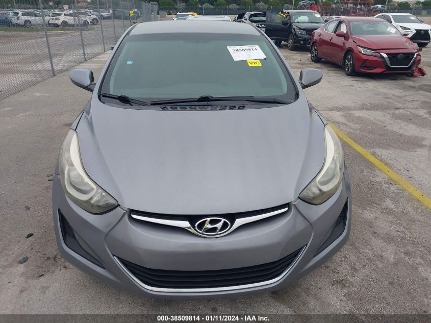 2014 Hyundai Elantra Se VIN: 5NPDH4AE3EH456211 Lot: 38509814