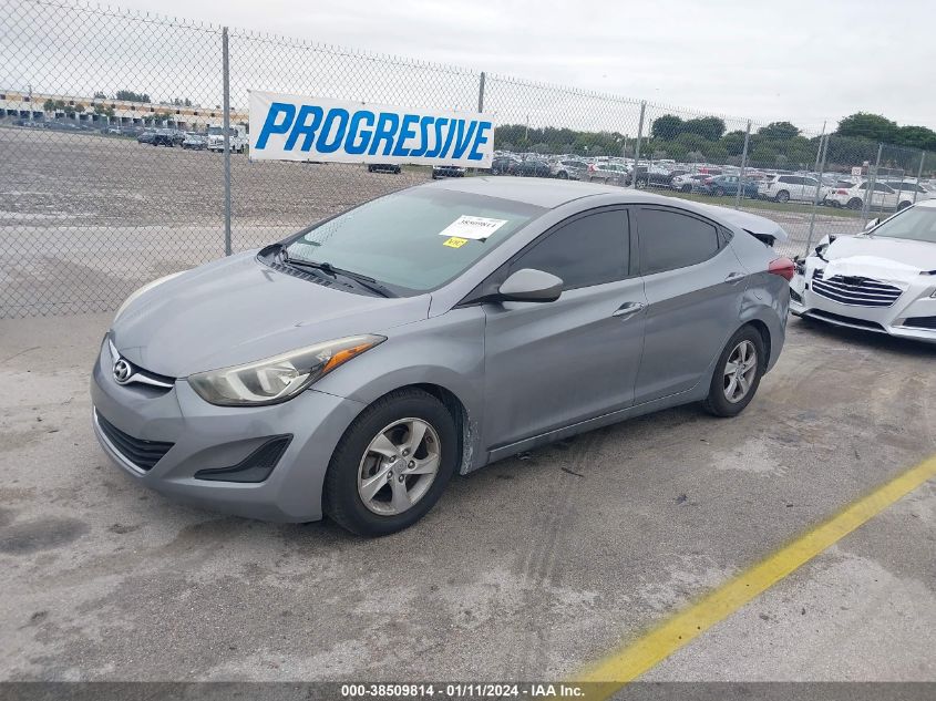 2014 Hyundai Elantra Se VIN: 5NPDH4AE3EH456211 Lot: 38509814