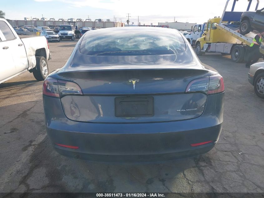 2020 Tesla Model 3 Long Range Dual Motor All-Wheel Drive VIN: 5YJ3E1EB1LF649598 Lot: 38511473