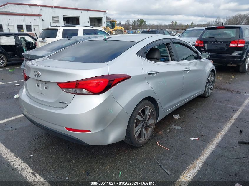 2015 Hyundai Elantra Limited VIN: 5NPDH4AE3FH629937 Lot: 38511827