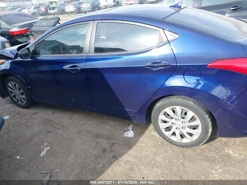 2012 Hyundai Elantra Gls VIN: 5NPDH4AE1CH091461 Lot: 38512071