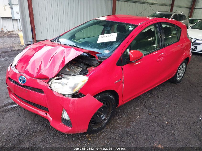 2013 Toyota Prius C Two VIN: JTDKDTB3XD1054590 Lot: 38512542