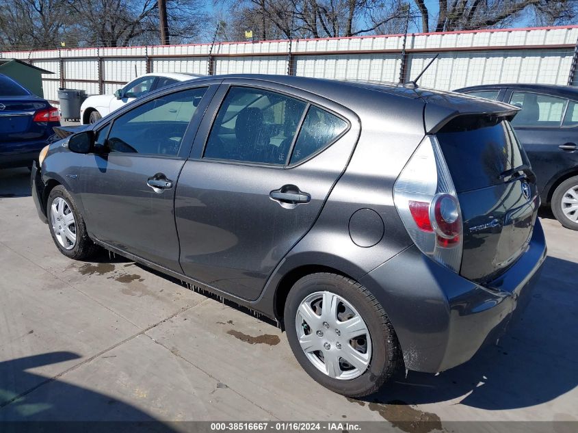 2012 Toyota Prius C Two VIN: JTDKDTB3XC1006957 Lot: 38516667