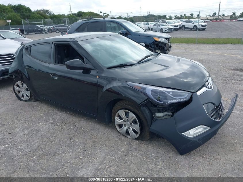 2014 Hyundai Veloster Base W/Black VIN: KMHTC6AD5EU206483 Lot: 38518260