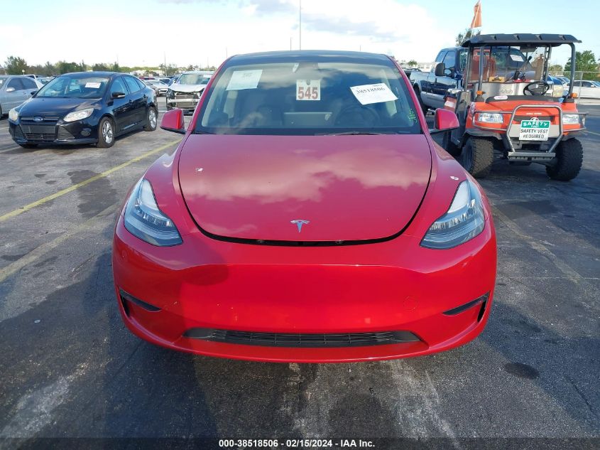 2023 Tesla Model Y Awd/Long Range Dual Motor All-Wheel Drive VIN: 7SAYGDEE0PF594033 Lot: 38518506