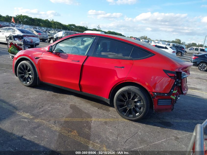 2023 Tesla Model Y Awd/Long Range Dual Motor All-Wheel Drive VIN: 7SAYGDEE0PF594033 Lot: 38518506