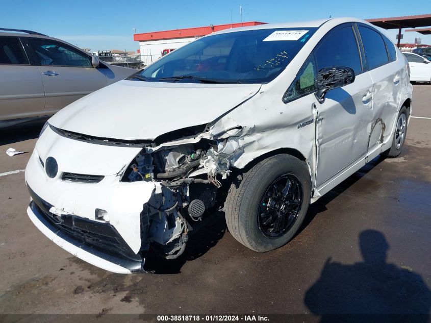 2013 Toyota Prius Three VIN: JTDKN3DU2D0346159 Lot: 38518718