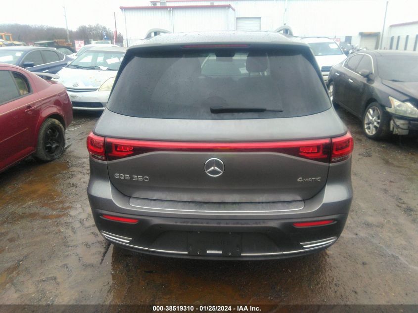 2022 Mercedes-Benz Eqb 350 Suv 4Matic VIN: W1N9M1DB1NN007944 Lot: 38519310