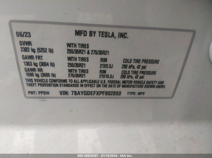 Фото: 7SAYGDEFXPF802850 - 9