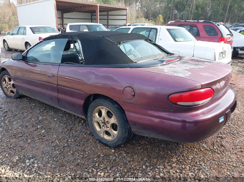 1998 Chrysler Sebring Jxi VIN: 3C3EL55H4WT339949 Lot: 38520820