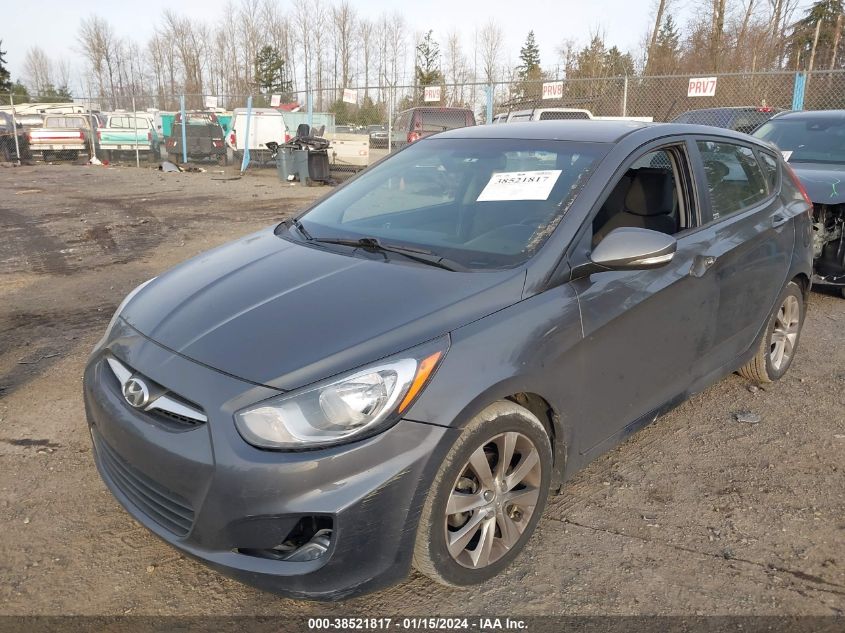 2013 Hyundai Accent Se VIN: KMHCU5AE7DU074082 Lot: 38521817