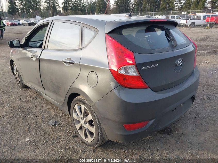 2013 Hyundai Accent Se VIN: KMHCU5AE7DU074082 Lot: 38521817