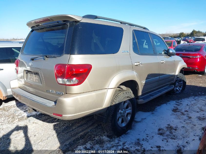 2007 Toyota Sequoia Limited V8 VIN: 5TDBT48A57S286570 Lot: 38522368