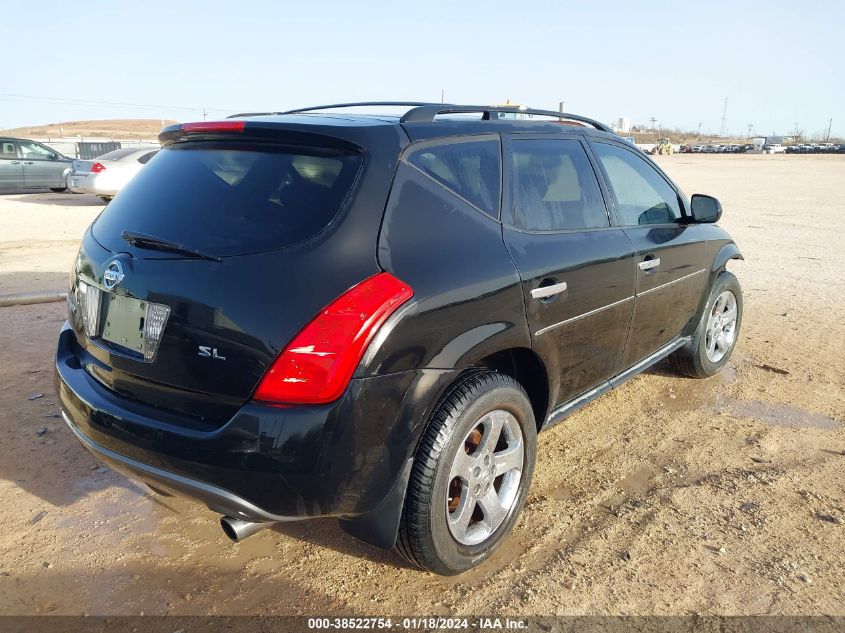 2005 Nissan Murano Sl VIN: JN8AZ08T75W317596 Lot: 38522754